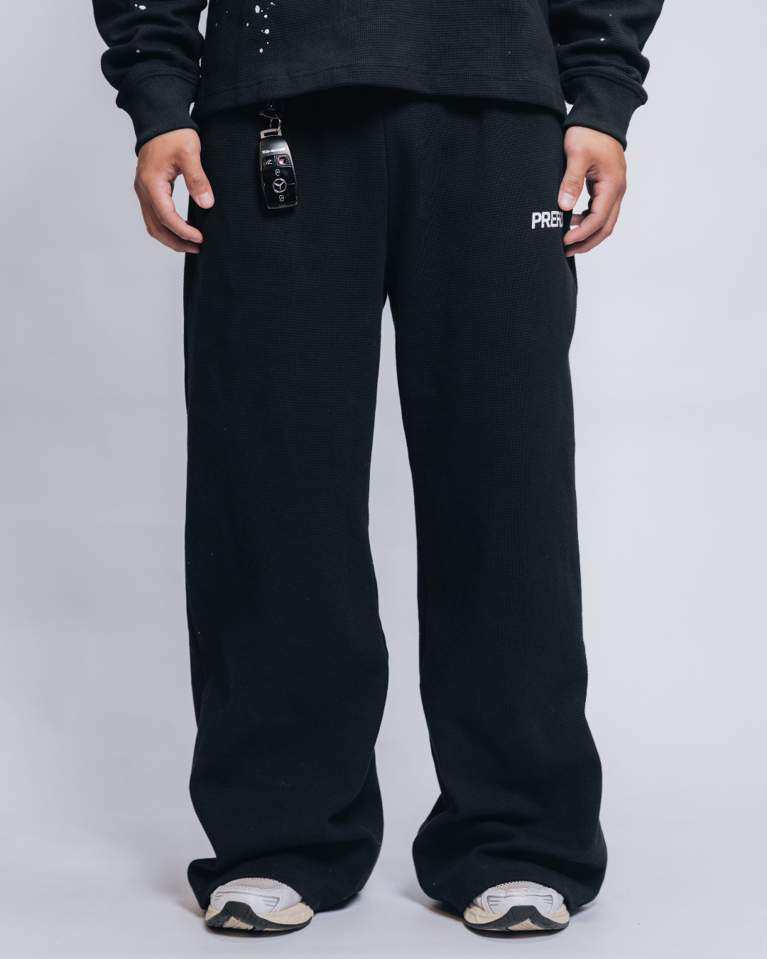 Black Thermal Baggy Sweats