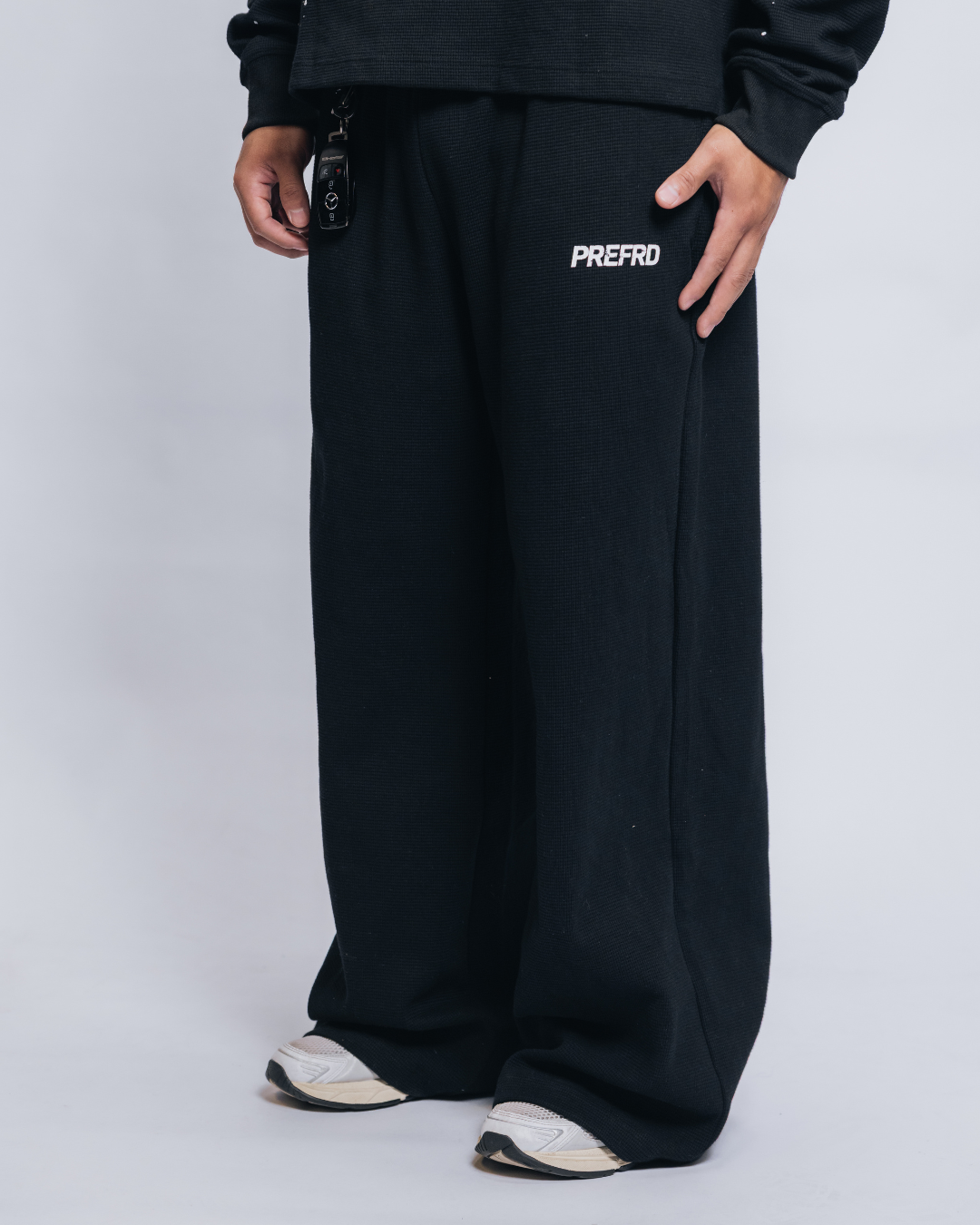Black Thermal Baggy Sweats