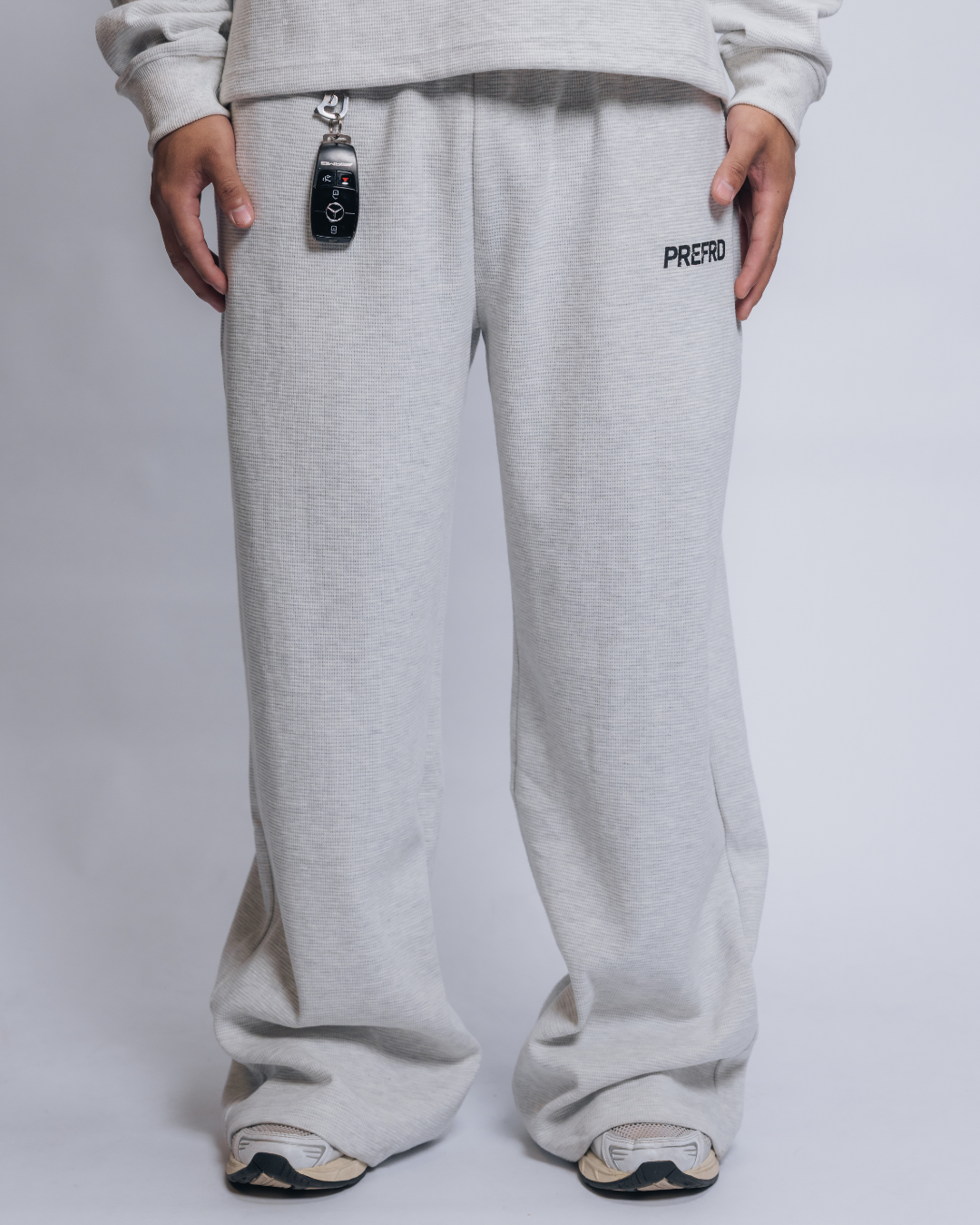 Heather Gray Baggy Thermal Sweats