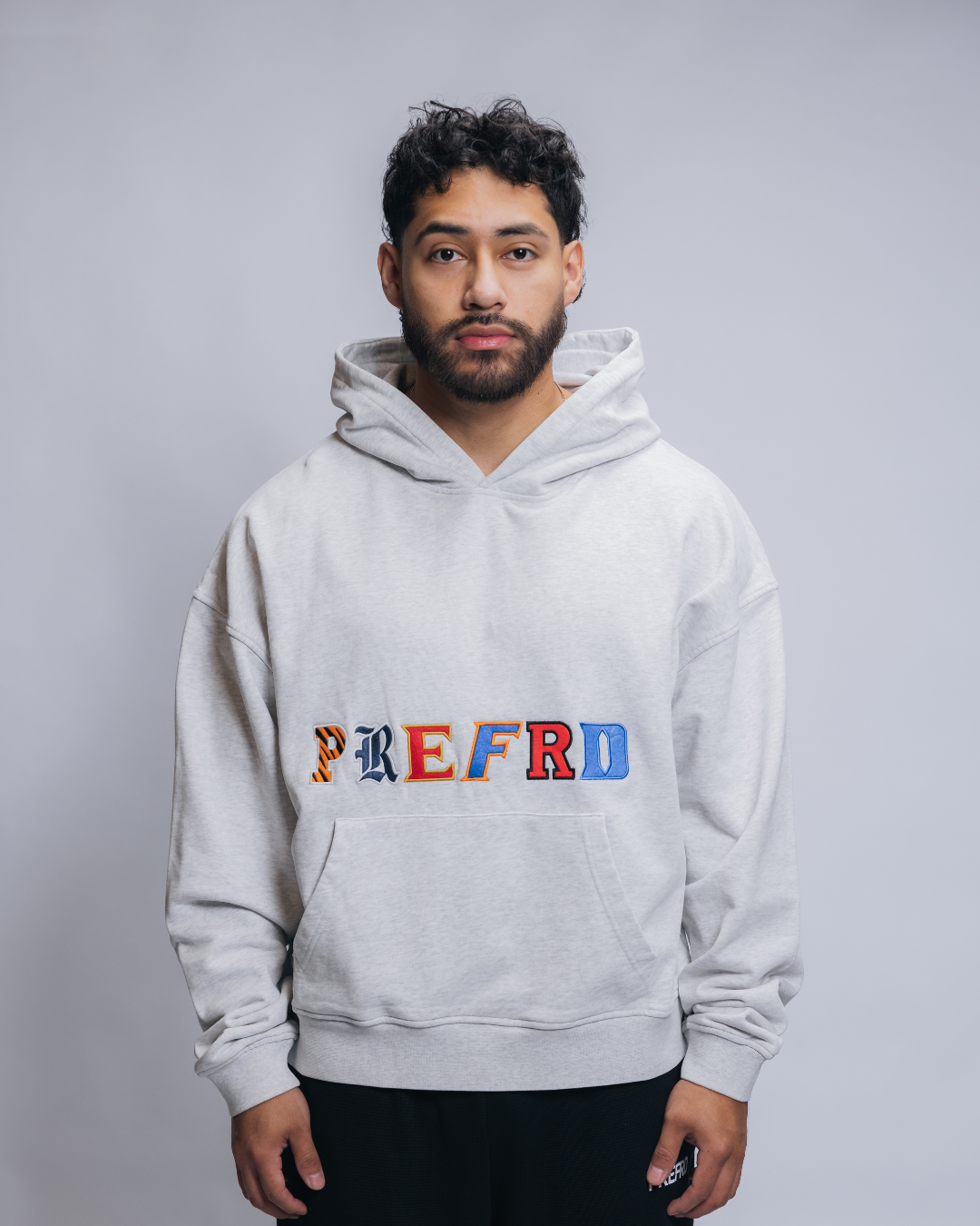 Heather Gray College Letter Hoodie