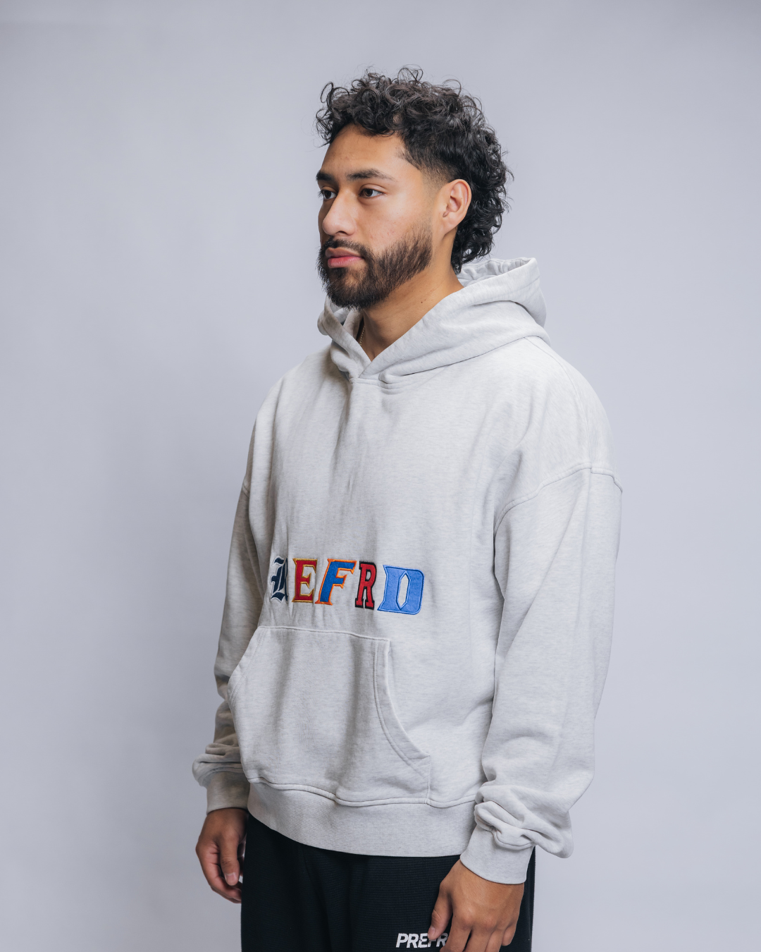 Heather Gray College Letter Hoodie