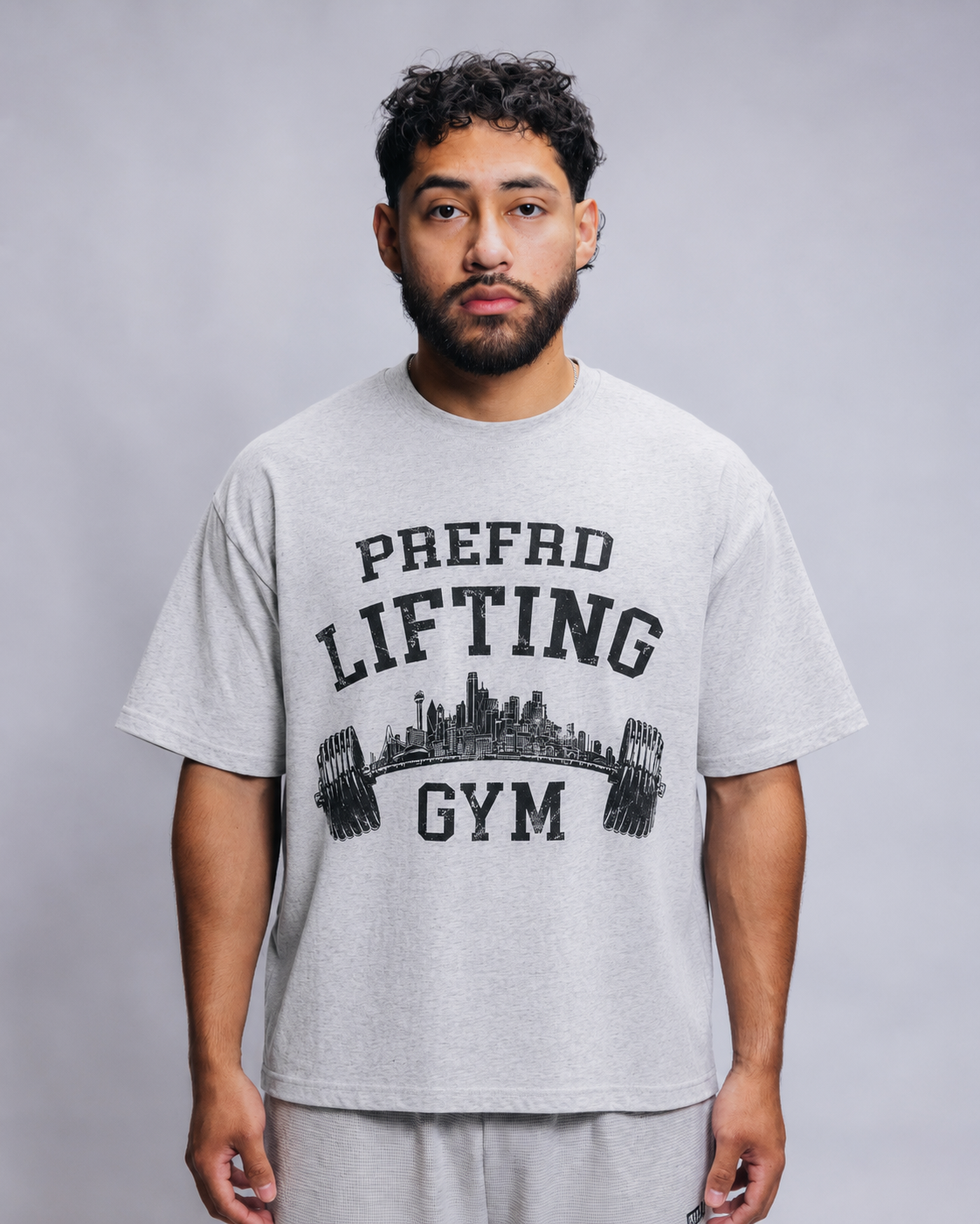 Washed Gray Lifting Gym Tee
