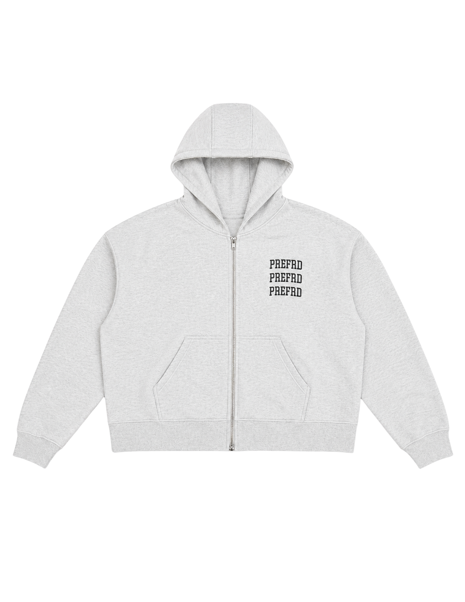 Heather Gray Cropped Zip Up