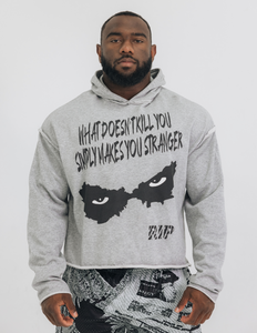 Gray Cropped Joker Hoodie