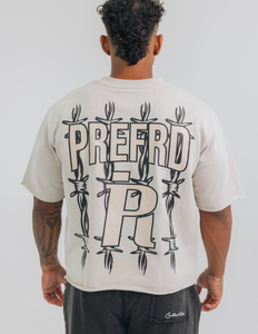 Gray Wash Trademark Cropped Tee