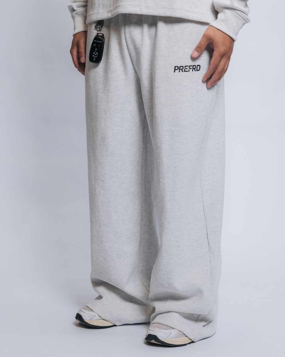 Heather Gray Baggy Thermal Sweats