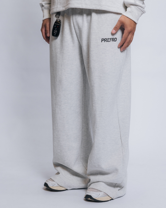 Heather Gray Baggy Thermal Sweats