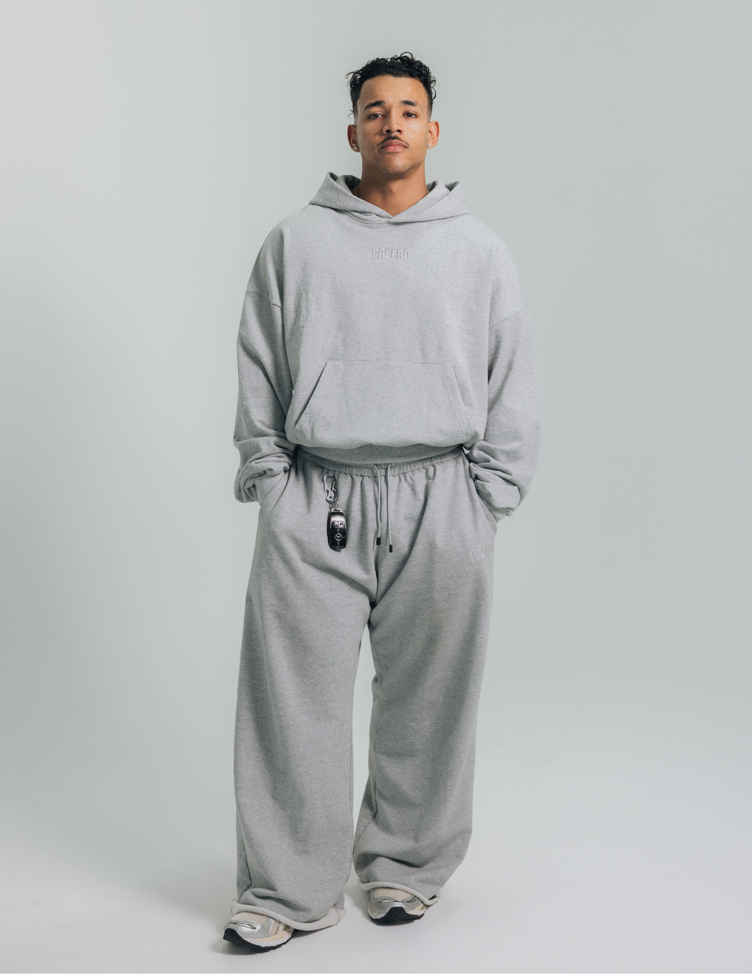 Gray Basic Cinched Hoodie