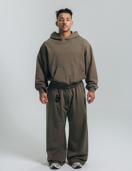 Olive Basic Cinched Hoodie