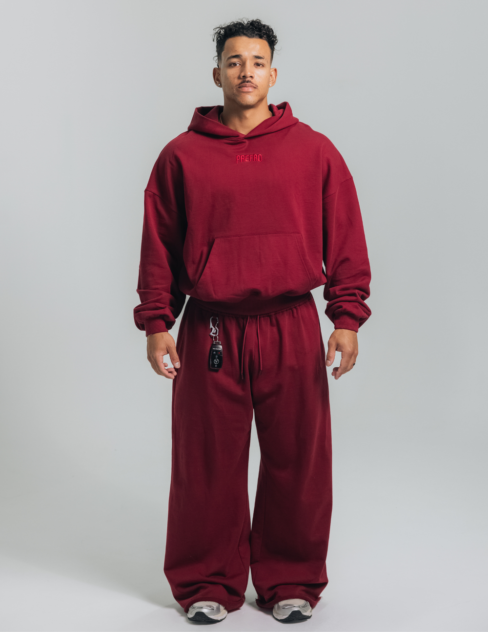 Wine Basic Cinched Hoodie
