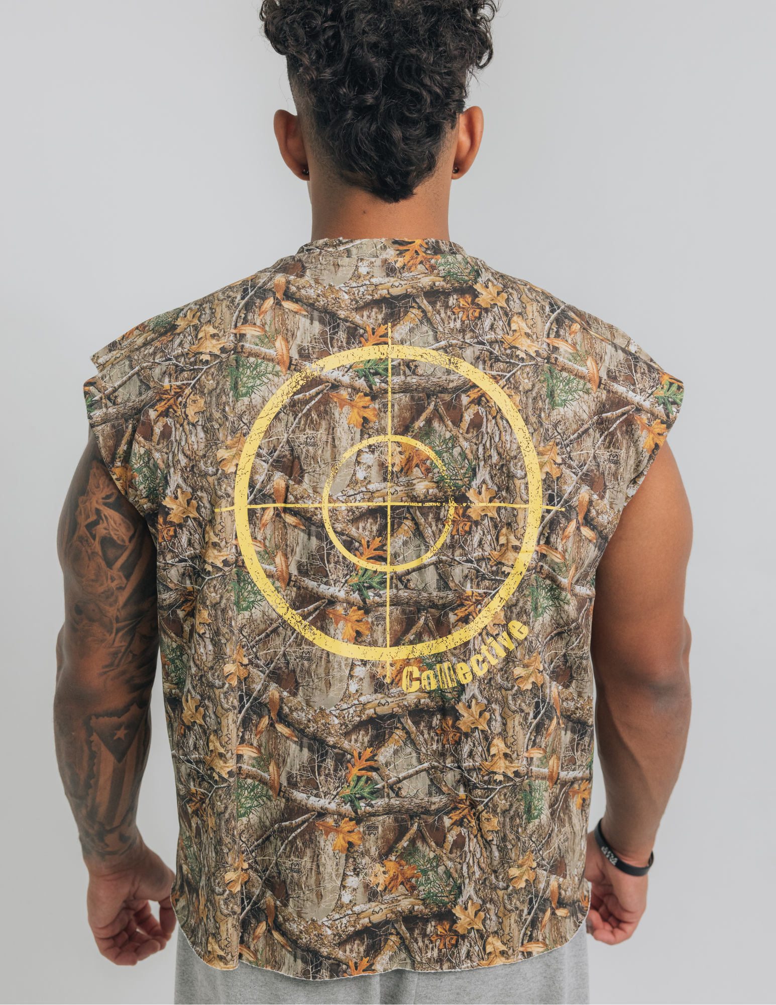 Hunter Camo Cropped Tank Canary