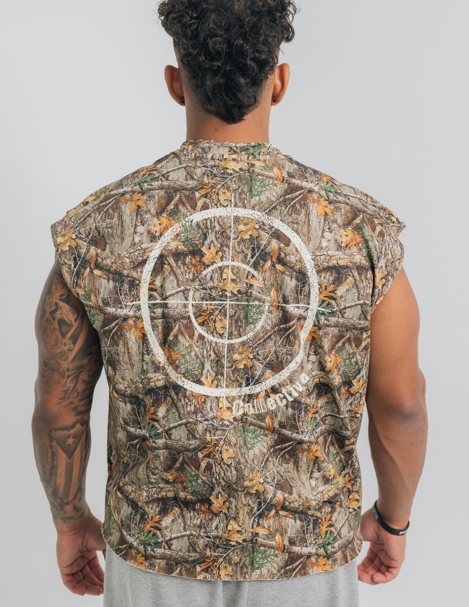 Hunter Camo Cropped Tank Ivory