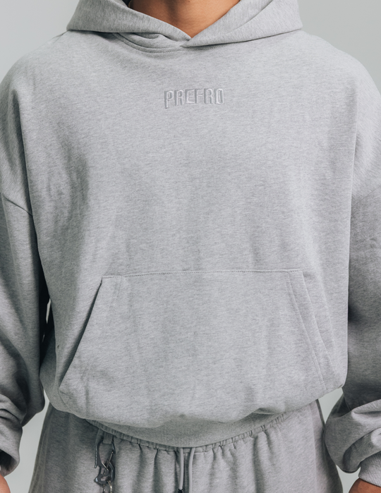 Gray Basic Cinched Hoodie