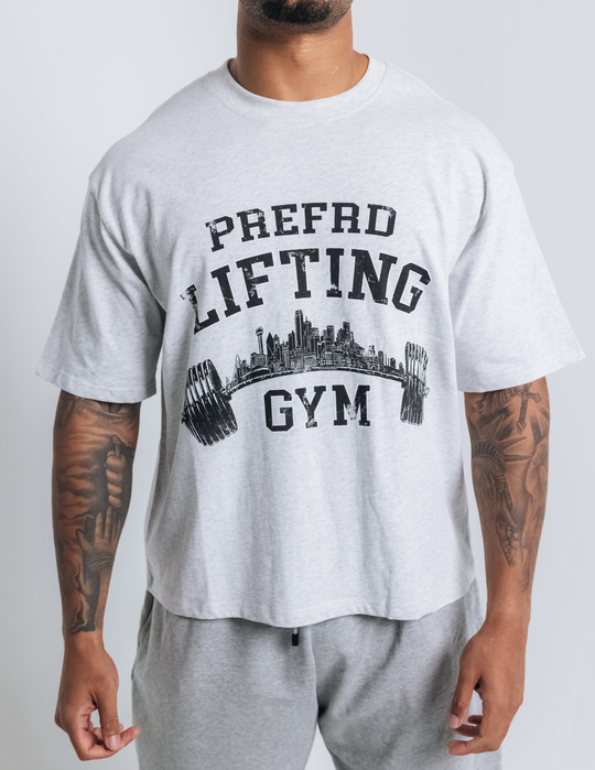 Washed Gray Lifting Gym Tee