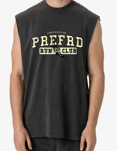 Vintage Black Run Club Tank