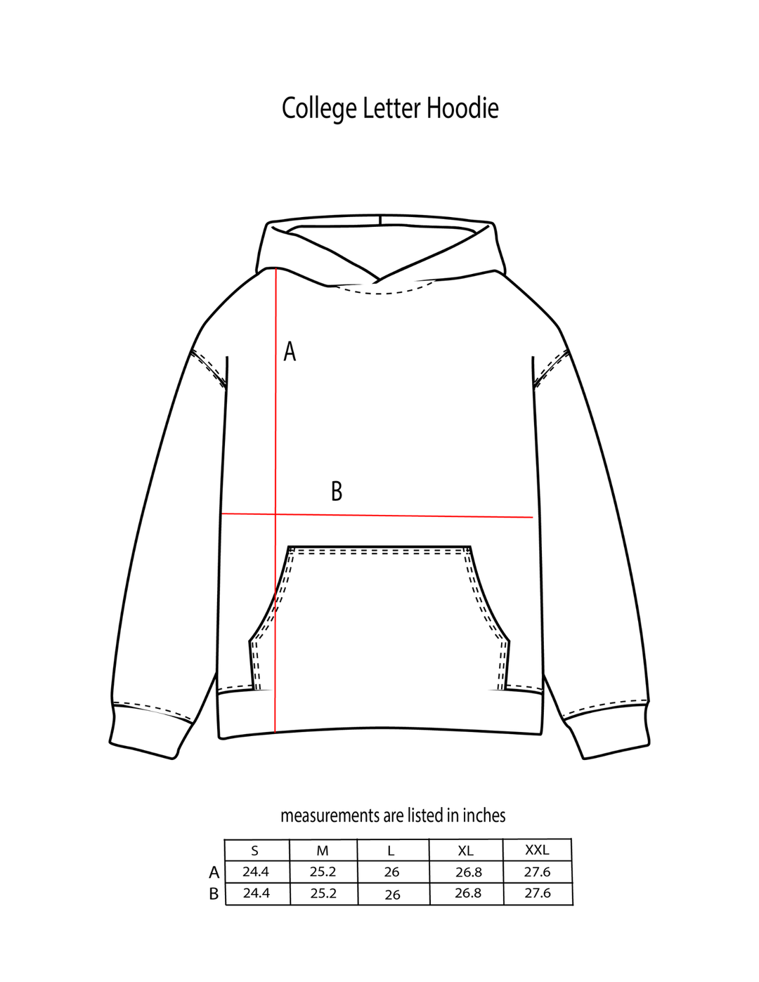 Heather Gray College Letter Hoodie