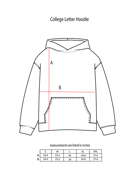 Heather Gray College Letter Hoodie