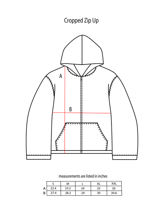 Heather Gray Cropped Zip Up