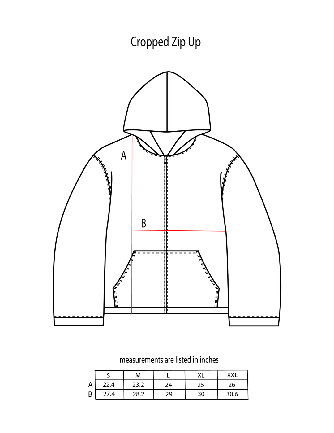 Black Cropped Zip Up