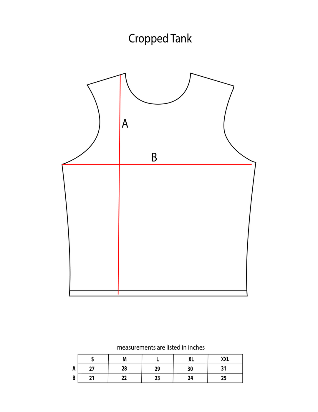 Vintage Black Perfect Cropped Tank