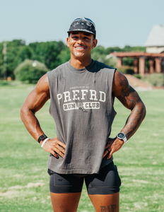 Vintage Black Run Club Tank