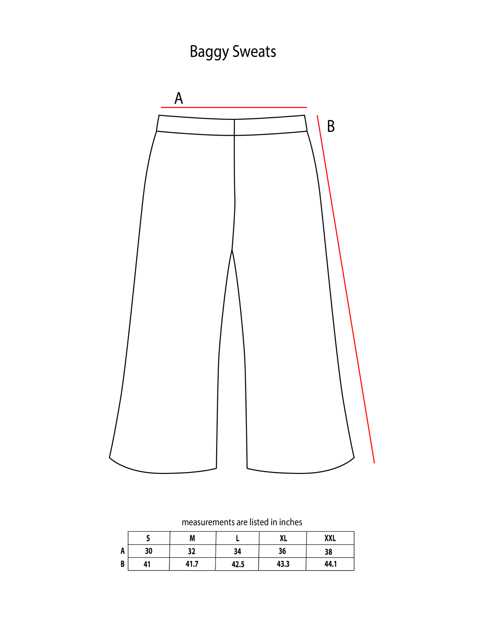 Black Basic Baggy Sweats