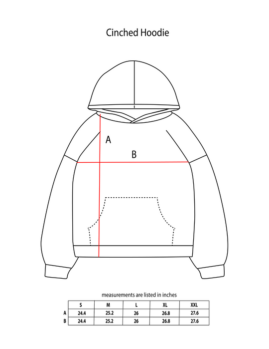 Olive Basic Cinched Hoodie