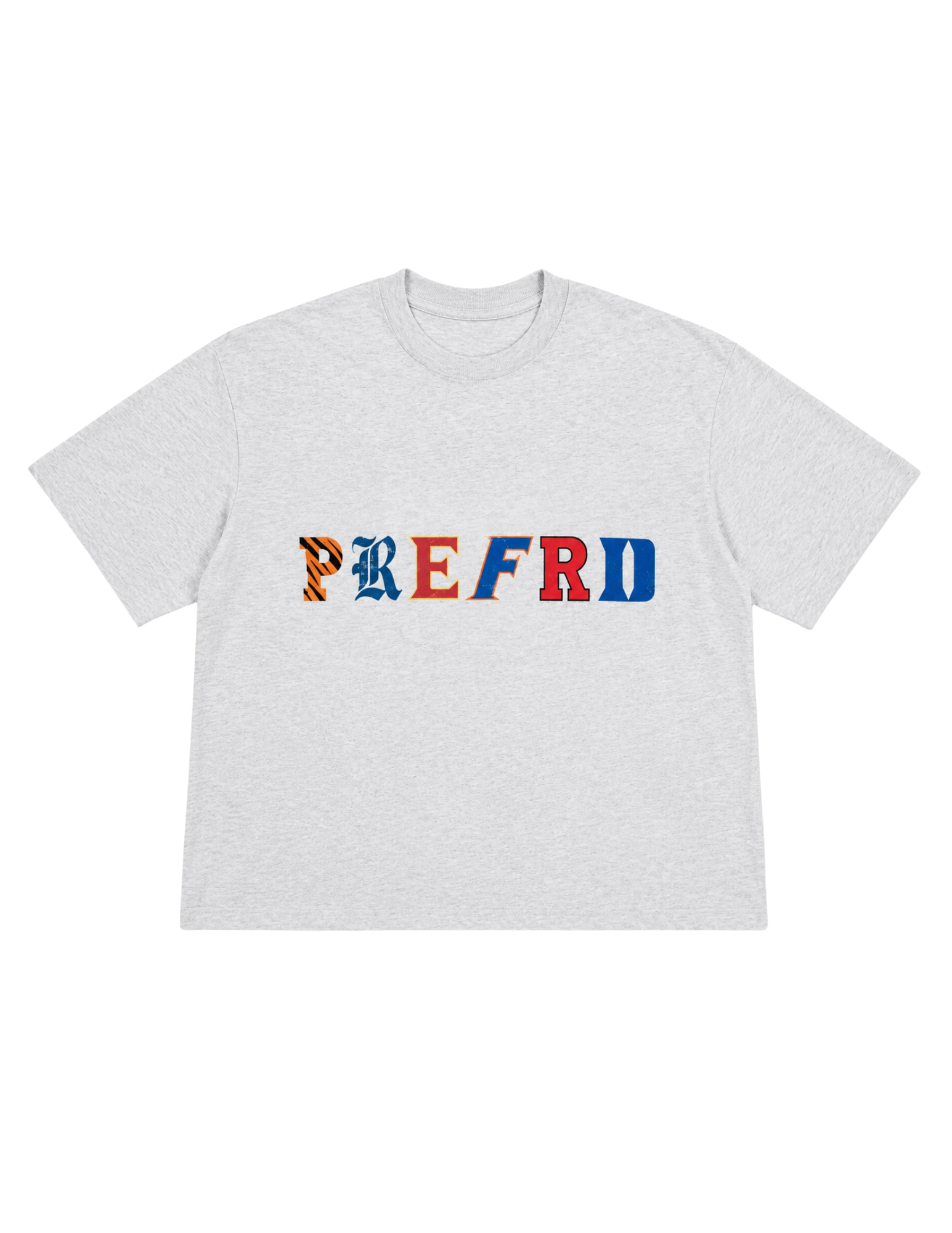 Washed Gray College Letter Tee