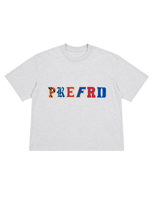 Washed Gray College Letter Tee