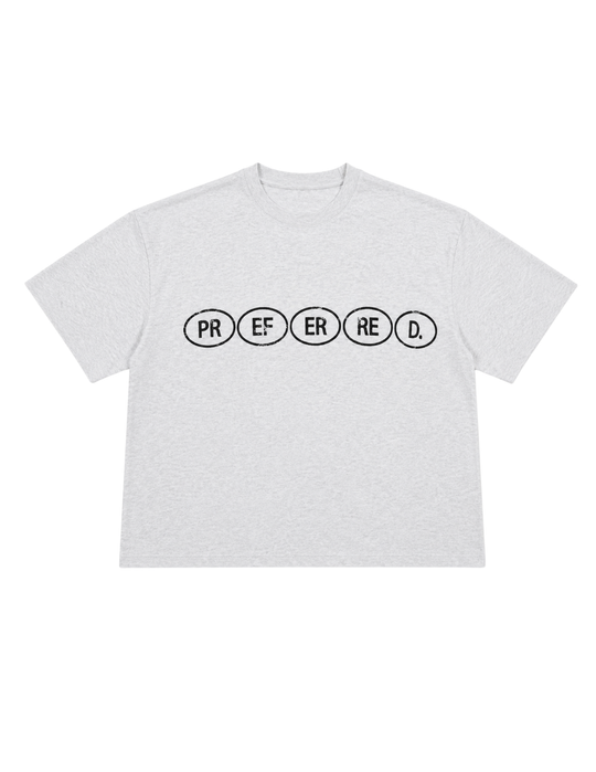 Washed Gray Stamped Tee